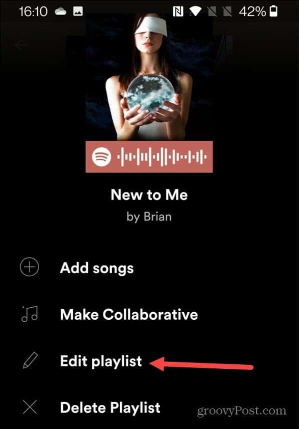 rediģēt atskaņošanas sarakstu spotify android
