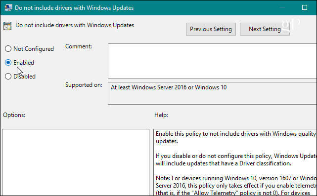 grupas politika iespējot Windows atjaunināšanas politiku