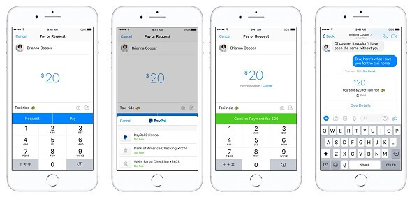 Facebook Messenger un PayPal integrē lietotņu peer-to-peer maksājumus ASV.