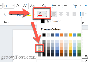 Excel fonta krāsa