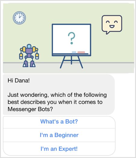 Uzdodiet jautājumu ar Facebook Messenger bot.