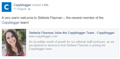 copyblogger facebook atjauninājums