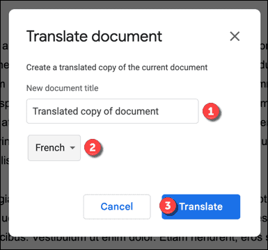 Tulkošanas iespējas pakalpojumā Google dokumenti