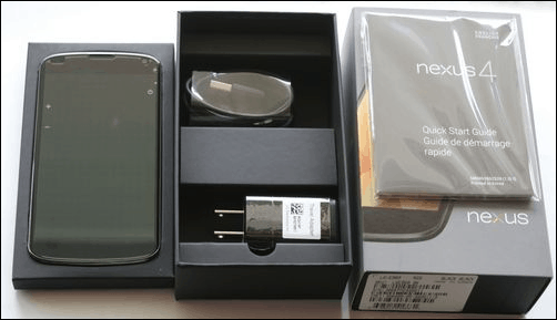 Nexus 4 nav iesaiņots