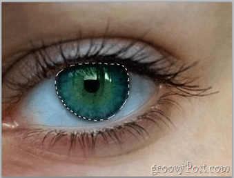 Adobe Photoshop pamati - cilvēka acs atlasīt acu slāni