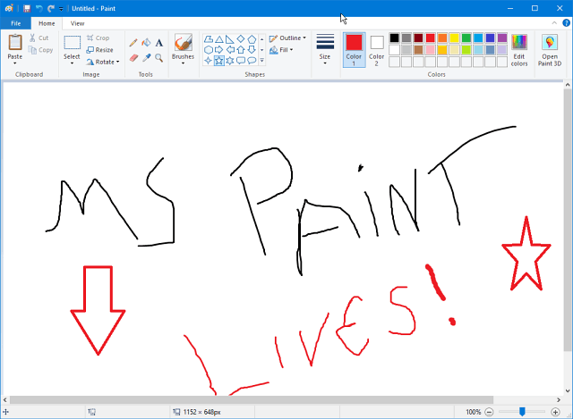 Microsoft Paint turpinās dzīvot Windows veikalā