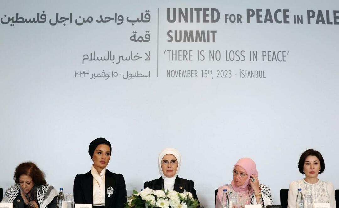  Pirmās lēdijas Erdoanas vienas sirds samits Palestīnas iniciatīvas kustībai