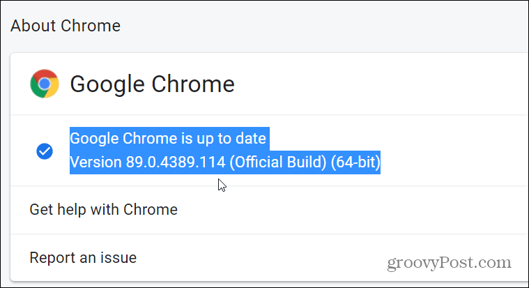 Chrome versija