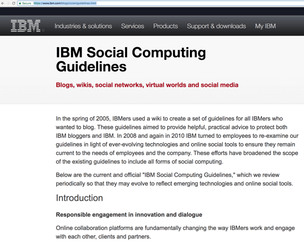 IBM sociālās skaitļošanas vadlīnijas palīdz darbiniekiem iesaistīties auditorijā, lai palielinātu informētību un atrastu potenciālos klientus. 