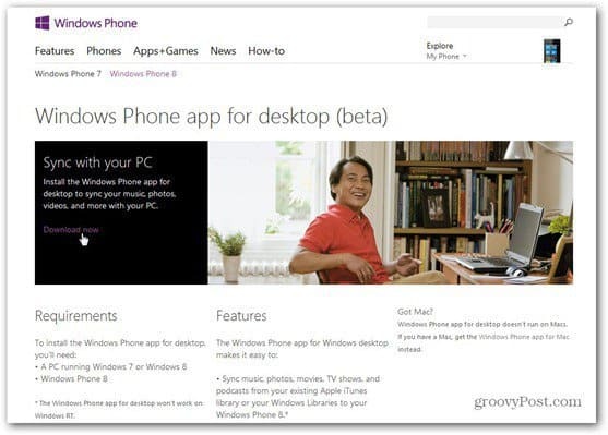 Windows Phone 8 programmatūras lejupielāde
