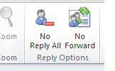 Kā novērst atbildēšanu visiem programmā Outlook 2010