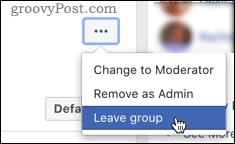 Facebook atstāj grupas saiti