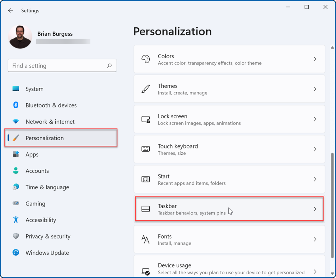 personalizācijas iestatījumi Windows 11