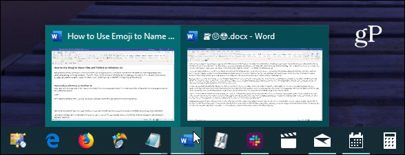 Emoji priekšskatījuma dokumenti Windows 10