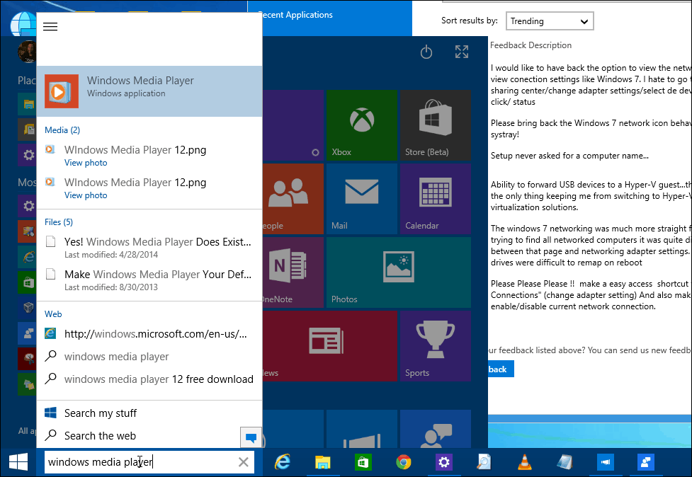 Windows 10 Build 9926 vizuālā tūre