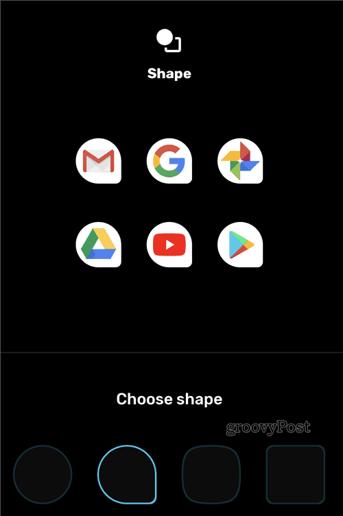 Google Pixel stila izvēlnes ikona