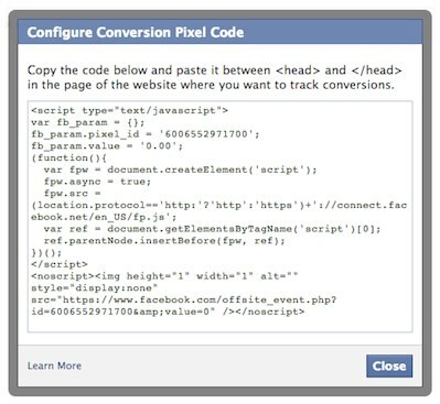 facebook konversijas pikseļu kods