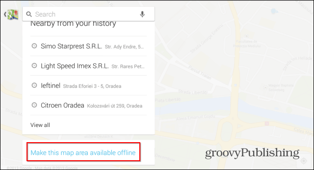 Google Maps Android dzēšanas adrese