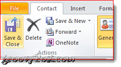 Dizaina vizītkartes programmā Outlook 2010