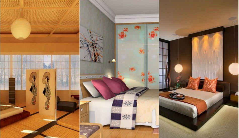2018-2019 japāņu stila guļamistabas rotājums
