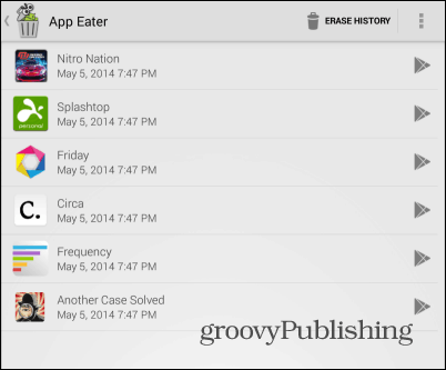 Sērijveidā atinstalējiet Android lietotnes, izmantojot lietotni Eater