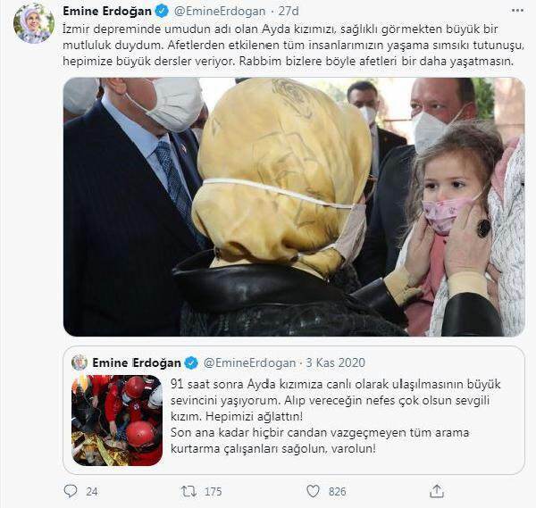 Dalīšanās ar "Ayda" no pirmās lēdijas Erdoğan!