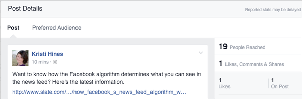 facebook auditorijas optimizācijas ziņas informācija