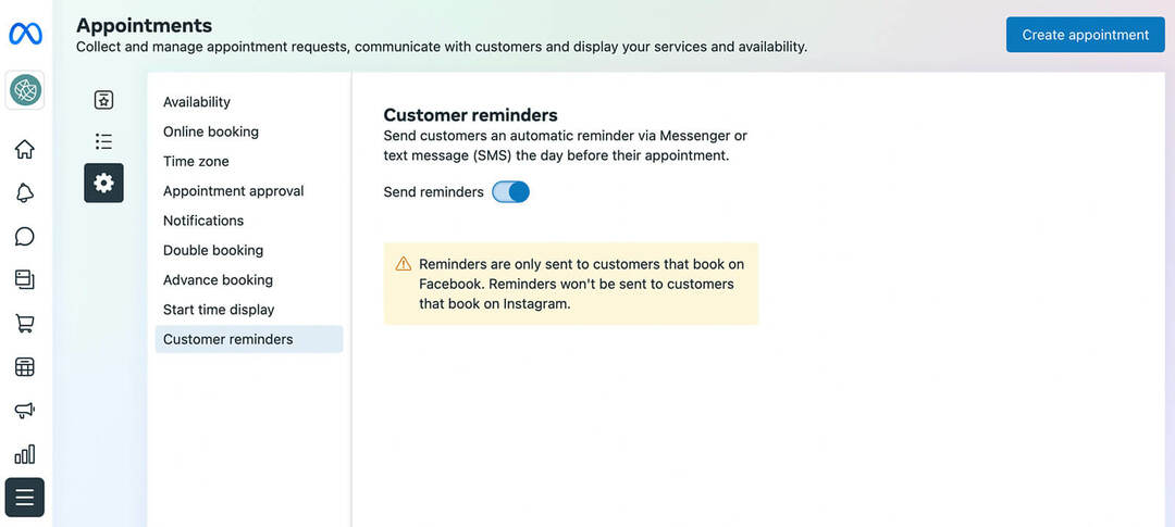 how-to-manage-booked-appointments-or-reservations-through-meta-business-suite-send-reminders-panel-click-settings-tab-select-customer-reminders-click-toggle-to-enable-example- 19