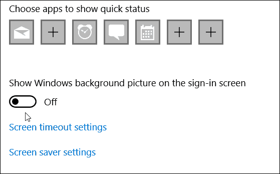 izslēdziet Windows fona pierakstīšanās ekrānu