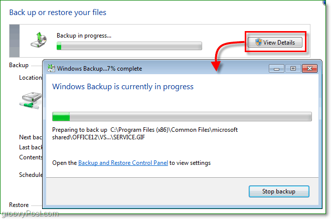 Windows 7 dublēšana - dublēšana var aizņemt kādu laiku
