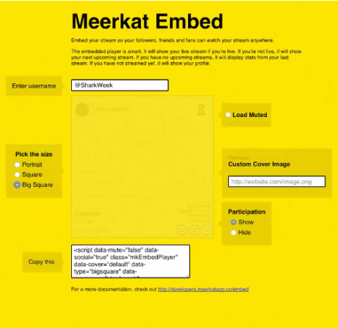 Meerkat Embeddable Player