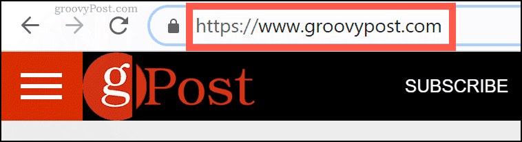 Domēna groovyPost.com nosaukums Chrome URL joslā