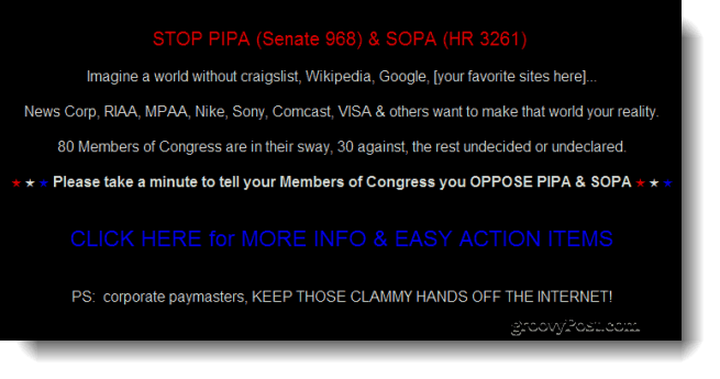Google, Wikipedia starp tām vietnēm, kuras “Going Dark” šodien protestē pret Kongresā ierosinātajiem pretpirātisma likumprojektiem