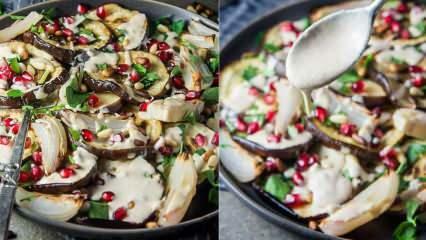 Ko es varu pagatavot ar baklažāniem? Baklažānu salātu recepte ar tahini! Pirkstos kutinošs baklažānu ēdiens