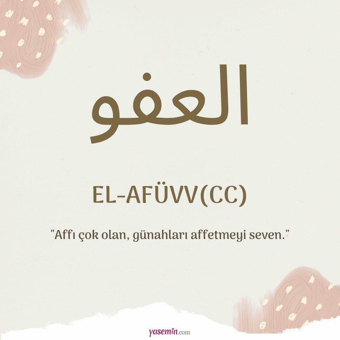 Ko nozīmē al-Afuw (c.c)?