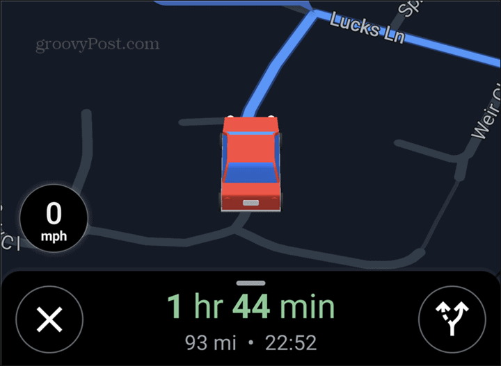 Google Maps automašīnas simbols ir sarkans