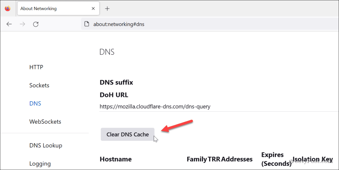 Iztukšojiet DNS kešatmiņu 