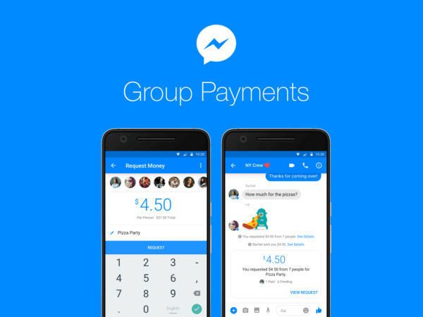 Facebook lietotāji tagad var sūtīt vai saņemt naudu starp cilvēku grupām, izmantojot Messenger.
