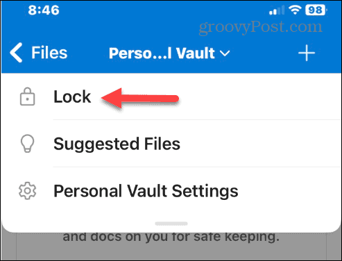 OneDrive Personal Vault bloķēšanas laiks