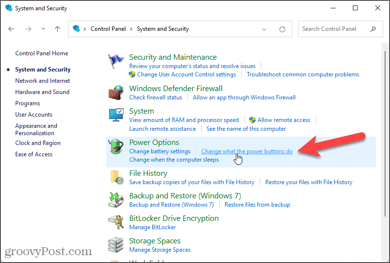 Mainiet barošanas pogu darbību sistēmā Windows 11