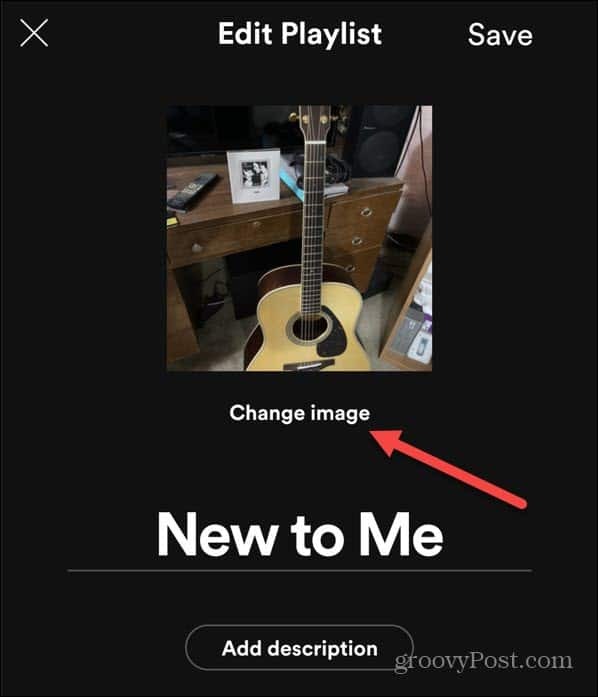 mainīt fotoattēlu atskaņošanas sarakstu spotify