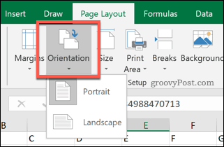Excel lapas orientācijas iespējas