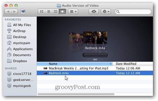Video konvertēšana uz audio failiem Mac datorā ar iTunes