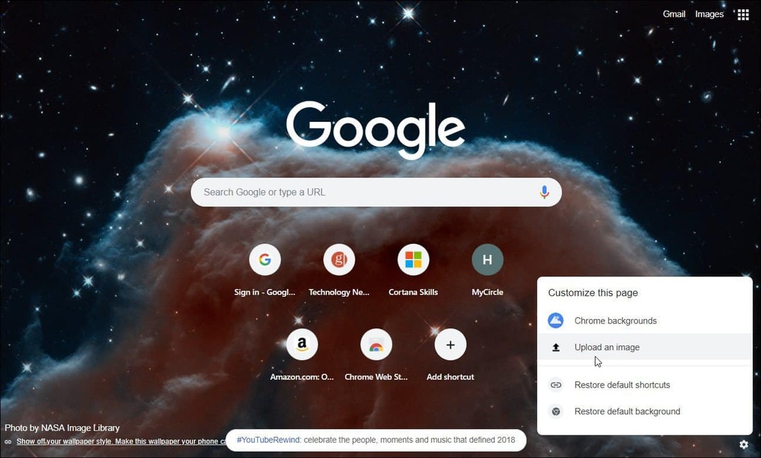 Pielāgojiet jaunas cilnes lapu Google Chrome