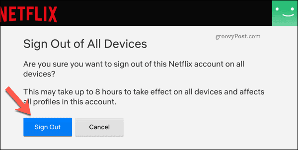 Izrakstieties no visām ierīcēm pakalpojumā Netflix