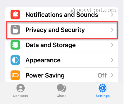 Privātuma un drošības iestatījumi iPhone tālrunī Telegram