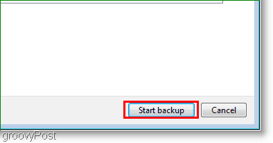 Windows 7: izveidojiet sistēmas attēla sākuma dublējumu