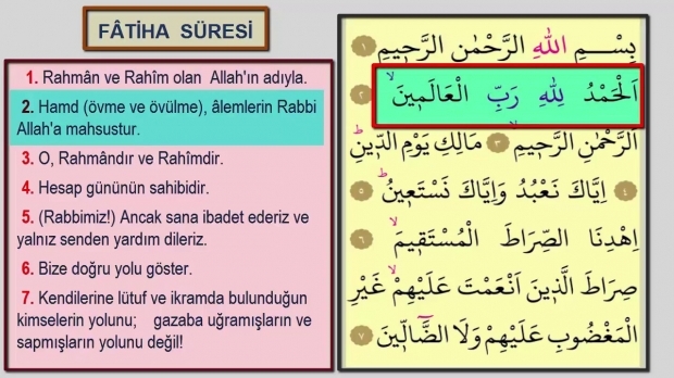 Surah Fatiha arābu valodā un tās nozīme