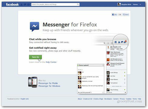 facebook kurjers Firefox