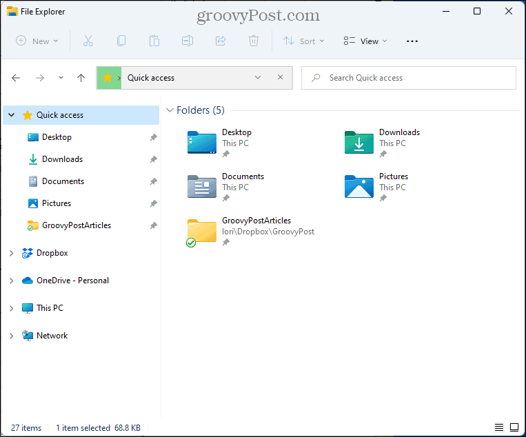 Programmā File Explorer netiek rādīti nesen izmantotie faili
